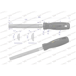 Pilnik półokrągły 150 mm Waryński-347885520