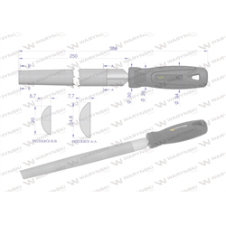 Pilnik półokrągły 250 mm Waryński-347457272