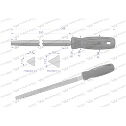 Pilnik trójkątny 250 mm Waryński-347457238