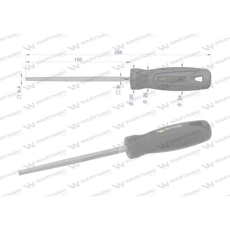 Pilnik kwadratowy 150 mm Waryński-347885513