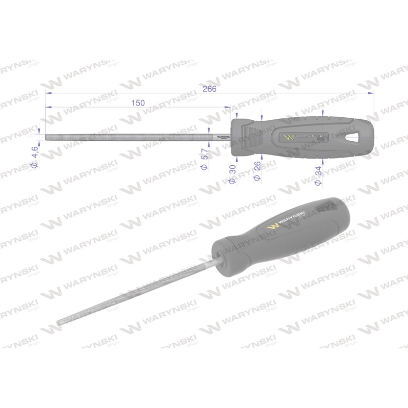 Pilnik okrągły 150 mm Waryński-347885587