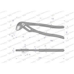 Szczypce do rur szybkonastawne 250mm. zakres szczęk 50 mm Waryński-347885770