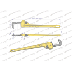 Klucz do rur typ amerykański 48" wzmocniony szczęki CrMo max średnica 170 mm Waryński-347464524