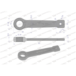 Klucz oczkowy do pobijania 19 mm Waryński-347883320