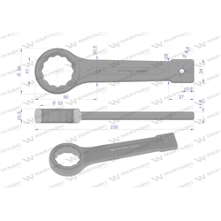 Klucz oczkowy do pobijania 41 mm Waryński-347883334