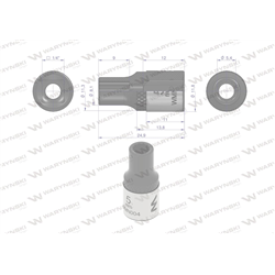 Nasadka dwunastokątna 1/4". 5 mm. CrV50BV30. DIN 3124. Waryński-347454455