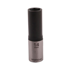 Nasadka sześciokątna 1/2". 14 mm. długa. CrV50BV30. DIN 3124. Waryński-347882627