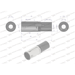 Nasadka sześciokątna 1/2". 18 mm. długa. CrV50BV30. DIN 3124. Waryński-347882643