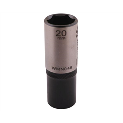 Nasadka sześciokątna 1/2". 20 mm. długa. CrV50BV30. DIN 3124. Waryński-347882648