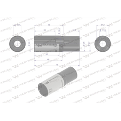 Nasadka sześciokątna 1/2". 21 mm. długa. CrV50BV30. DIN 3124. Waryński-347882655