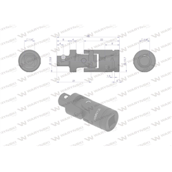 Przegub uniwersalny 1/4", Waryński-347883117