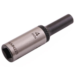 Nasadka dwunastokątna 1/4". 4 mm. długa. CrV50BV30. DIN 3124. Waryński-347882802