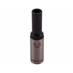 Nasadka dwunastokątna 1/4". 5.5 mm. długa. CrV50BV30. DIN 3124. Waryński-347454508