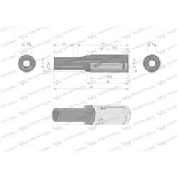 Nasadka dwunastokątna 1/4". 5.5 mm. długa. CrV50BV30. DIN 3124. Waryński-347882816