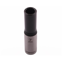 Nasadka dwunastokątna 1/4". 7 mm. długa. CrV50BV30. DIN 3124. Waryński-347454518