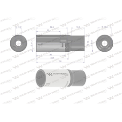 Nasadka dwunastokątna 1/4". 13 mm. długa. CrV50BV30. DIN 3124. Waryński-347882848