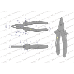 Szczypce uniwersalne 180 mm Waryński-347454028