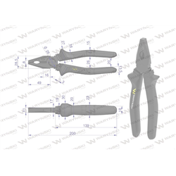 Szczypce uniwersalne 200 mm Waryński-347882336