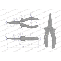 Szczypce wydłużone proste 160 mm Waryński-347454034