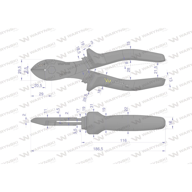 Szczypce do cięcia kabli Waryński-347882357