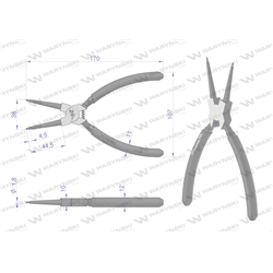 Szczypce do pierścieni osadczych 180 mm wewnętrzne proste Waryński-347885484