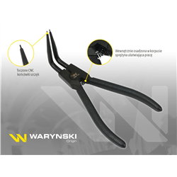 Specjalistyczne szczypce z długimi szczękami do pierścieni osadczych  8" zewnętrzne wygięte Waryński-347475545