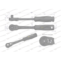 Grzechotka 1/2". 60 T, o zwiększonej odporności. Waryński-347883579