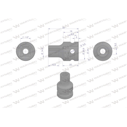 Nasadka udarowa sześciokątna 1/2". 8 mm. CrMo. DIN 3129. Waryński-347882856