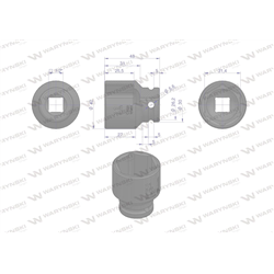 Nasadka udarowa sześciokątna 1/2". 31 mm. CrMo. DIN 3129. Waryński-347882900