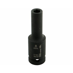 Nasadka udarowa sześciokątna długa 1/2". 8 mm. CrMo. DIN 3129. Waryński-347882906