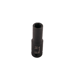 Nasadka udarowa sześciokątna długa 1/2". 12 mm. CrMo. DIN 3129. Waryński-347882923