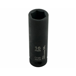 Nasadka udarowa sześciokątna długa 1/2". 16 mm. CrMo. DIN 3129. Waryński-347454628