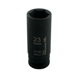 Nasadka udarowa sześciokątna długa 1/2". 23 mm. CrMo. DIN 3129. Waryński-347882962