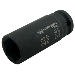 Nasadka udarowa sześciokątna długa 1/2". 23 mm. CrMo. DIN 3129. Waryński-347882963