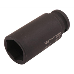 Nasadka udarowa sześciokątna długa 1/2" 27 mm. CrMo. DIN 3129. Waryński-347882977