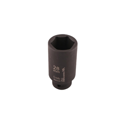 Nasadka udarowa sześciokątna długa 1/2". 28 mm. CrMo. DIN 3129. Waryński-347882981