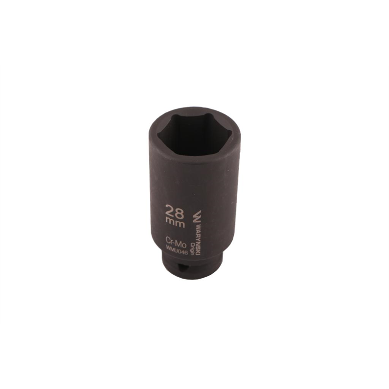 Nasadka udarowa sześciokątna długa 1/2". 28 mm. CrMo. DIN 3129. Waryński-347882981