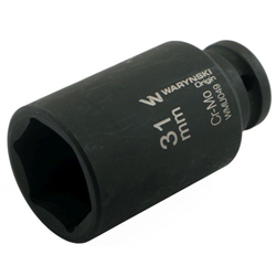 Nasadka udarowa sześciokątna długa 1/2". 31 mm. CrMo. DIN 3129. Waryński-347882988