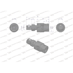 Przegub do nasadek udarowych 1/2". CrMo. Waryński-347454696