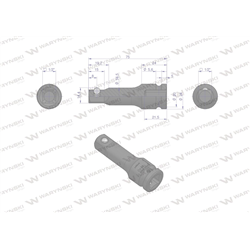 Przedłużka do nasadek udarowych 1/2" 75mm. CrMo. Waryński-347454700