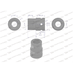Nasadka udarowa sześciokątna 3/4". 21 mm. CrMo. DIN 3129. Waryński-347455065