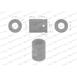 Nasadka udarowa sześciokątna 3/4". 24 mm. CrMo. DIN 3129. Waryński-347883384