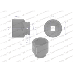 Nasadka udarowa sześciokątna 3/4". 52 mm. CrMo. DIN 3129. Waryński-347455173