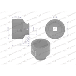Nasadka udarowa sześciokątna 3/4". 67 mm. CrMo. DIN 3129. Waryński-347455205
