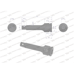 Przedłużka do nasadek udarowych 3/4". 150mm. CrMo. Waryński-347883521
