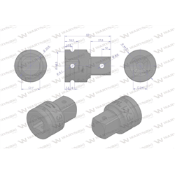 Adapter do kluczy udarowych 3/4 na 1" Waryński-347892164