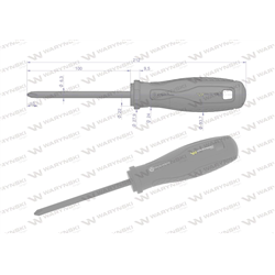 Wkrętak PH2. 100 mm. stal SVCM. Waryński-347882434