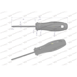 Wkrętak PZ0 60 mm. stal SVCM. Waryński-347882446