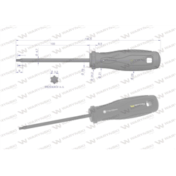 Wkrętak T15. 100 mm. stal SVCM. Waryński-347454155