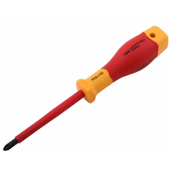 Wkrętak PH2 100 mm izolowany VDE stal S2, Waryński-347455050